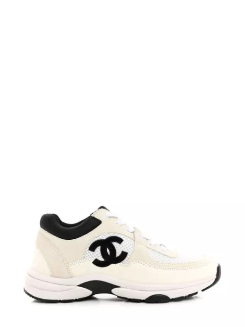 CHANEL CC suede lace-up sneakers Women 0124