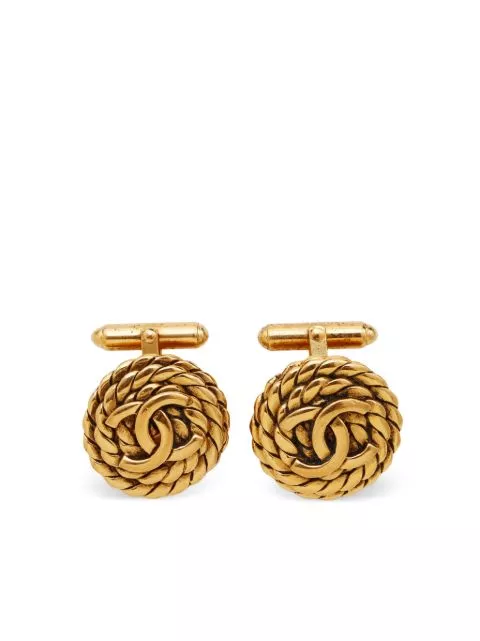 Affordable CHANEL 1990s CC cufflinks Women 0129