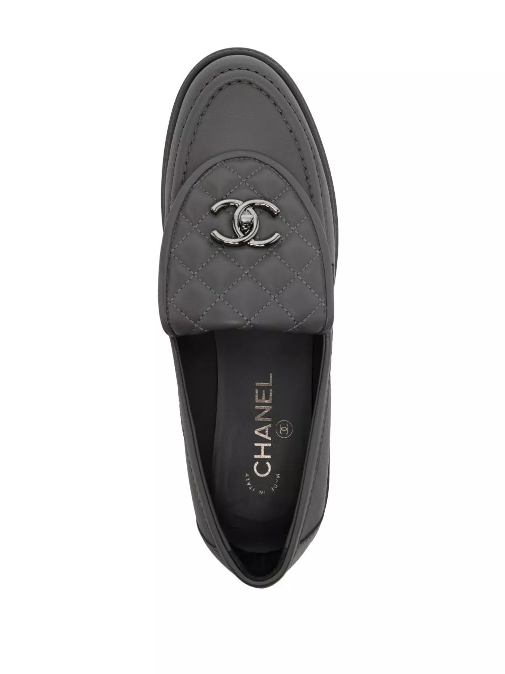 Cheap CHANEL CC Turn-lock diamond-quilted loafers Women 0120