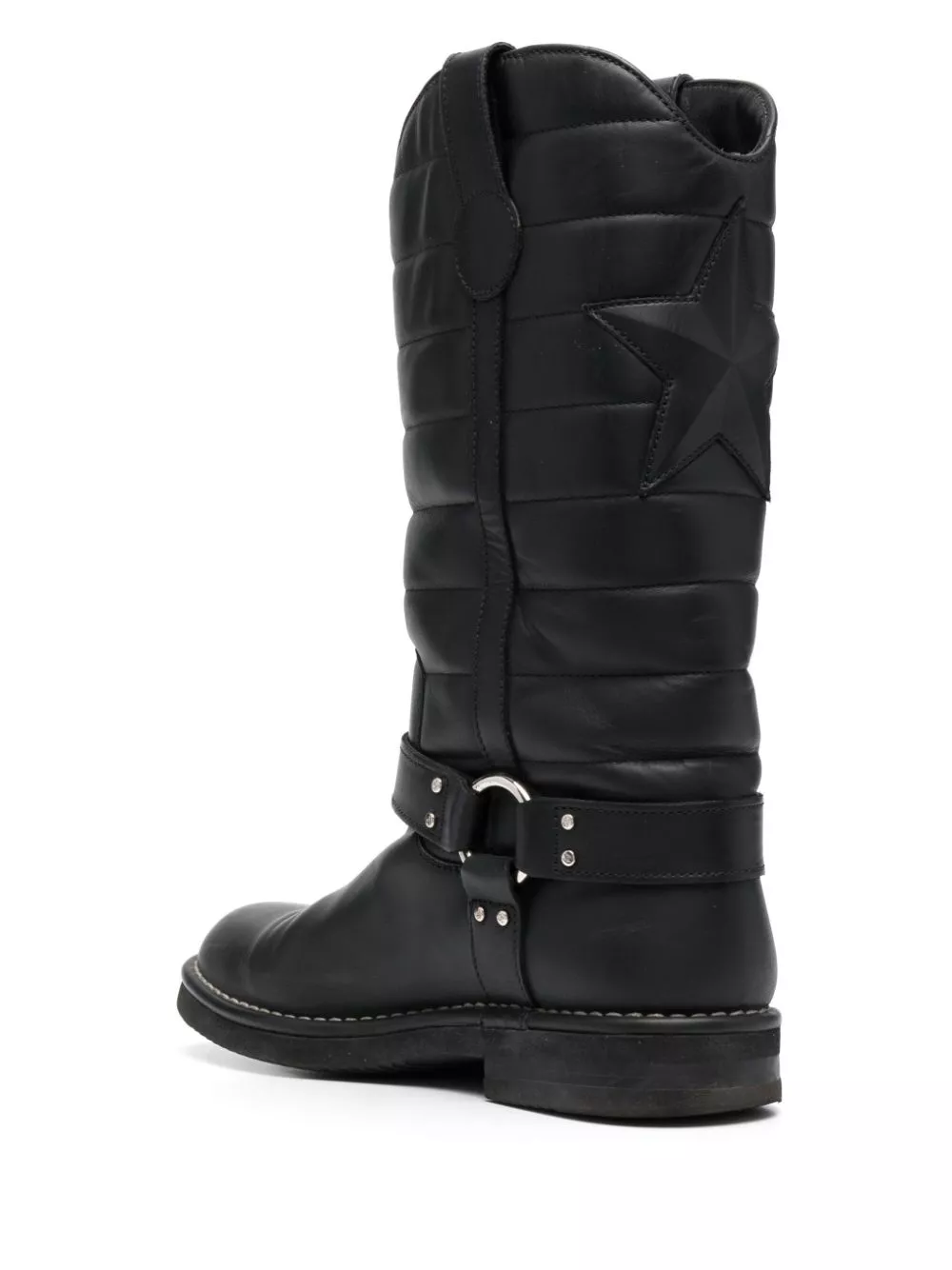 Cheap CHANEL 2010 CC quilted knee-high boots Women 0114