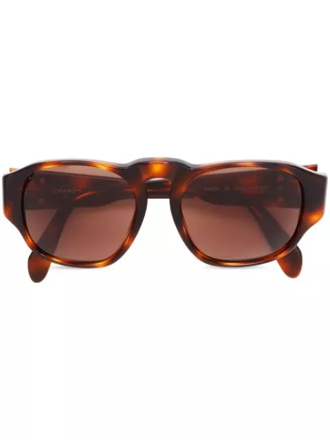 Cheap CHANEL 2000s CC plaque tortoiseshell sunglasses Women 0126