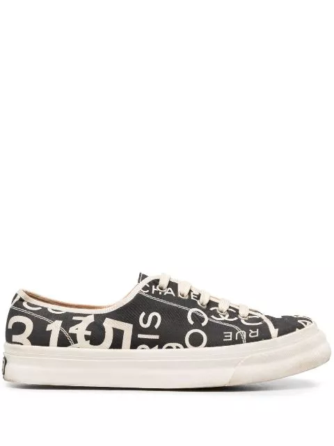 CHANEL 2010s Rue Cambon-print sneakers Women 0124