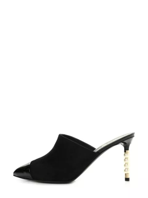 CHANEL faux-pearl heels mules Women 0113