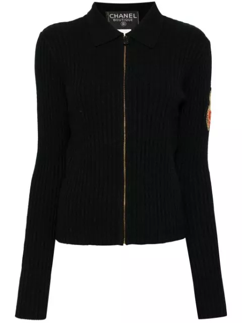 CHANEL 1996 CC crest cashmere cardigan Women 0112