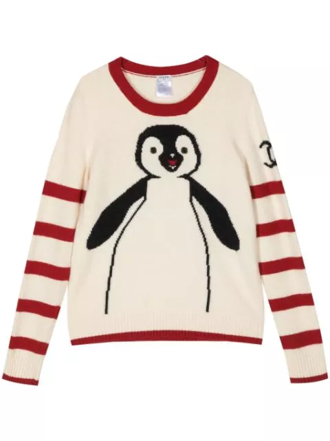 CHANEL 2007 Penguin wool jumper Women 0119