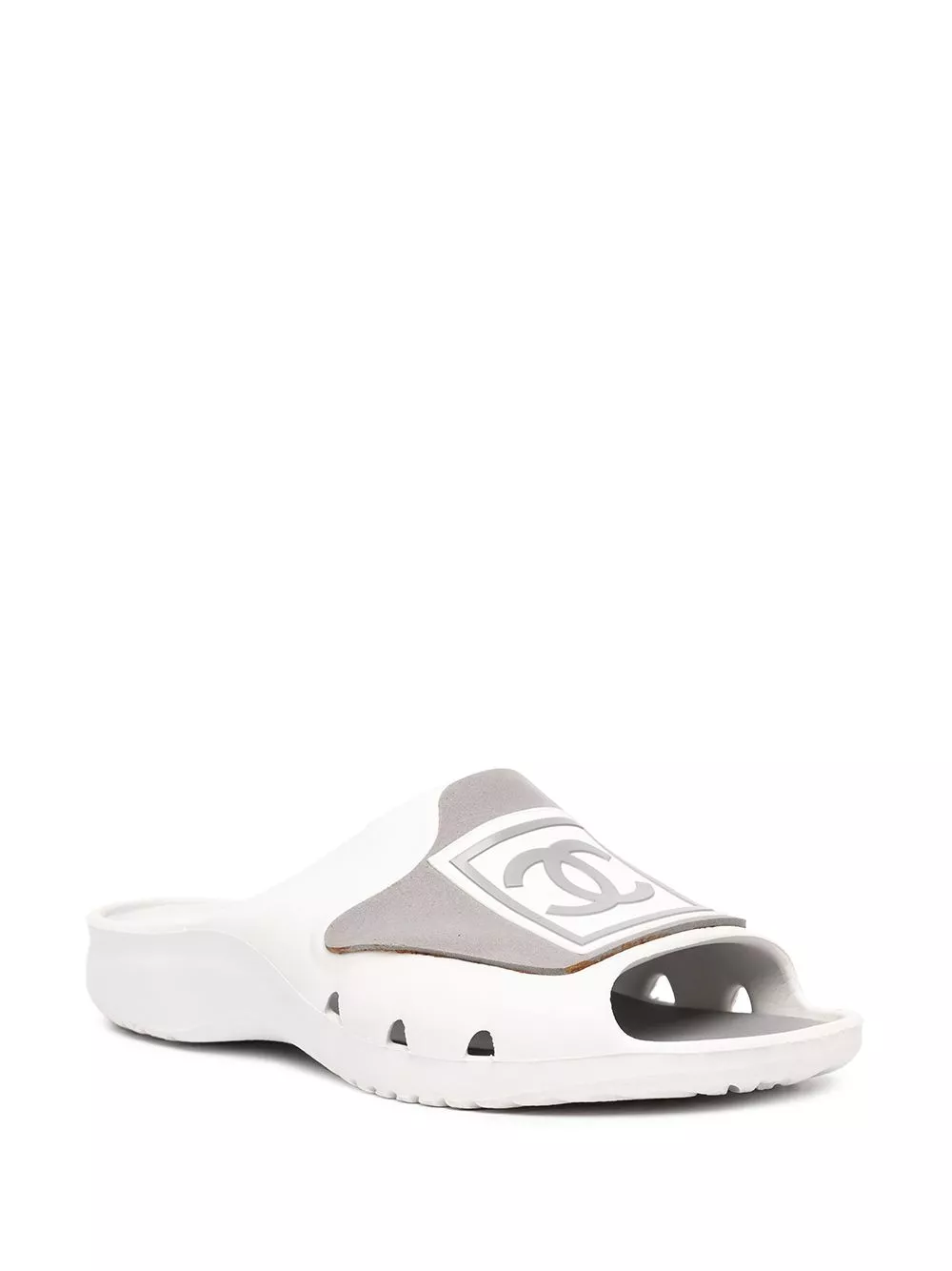 Cheap CHANEL 1990s Sports CC printed slides Women 0124