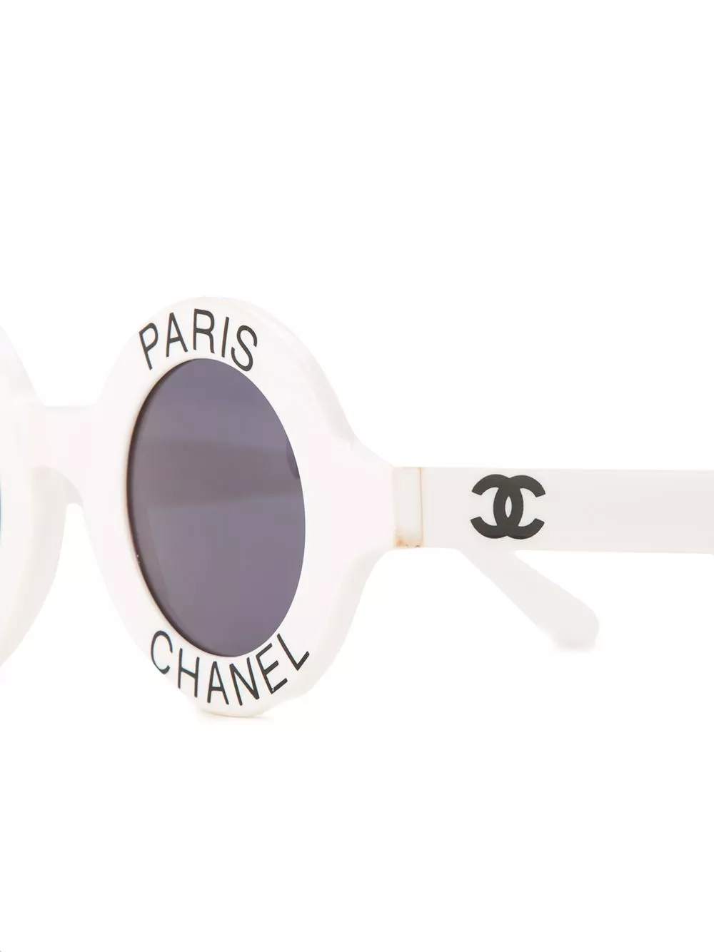 Cheap CHANEL 1990s logo-print round-frame sunglasses Women 0131