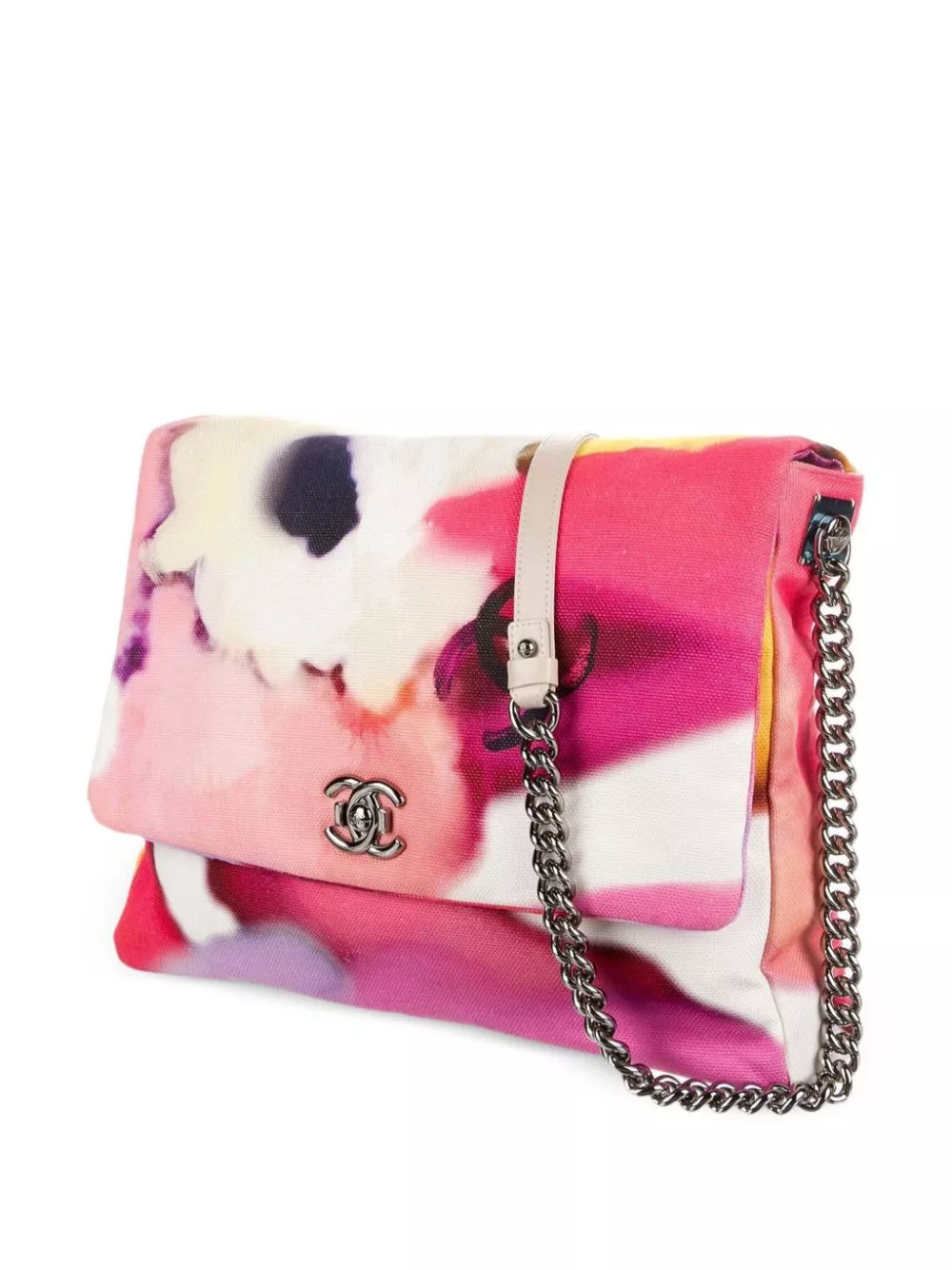 Affordable CHANEL 2015 maxi floral-print shoulder bag Men 0115