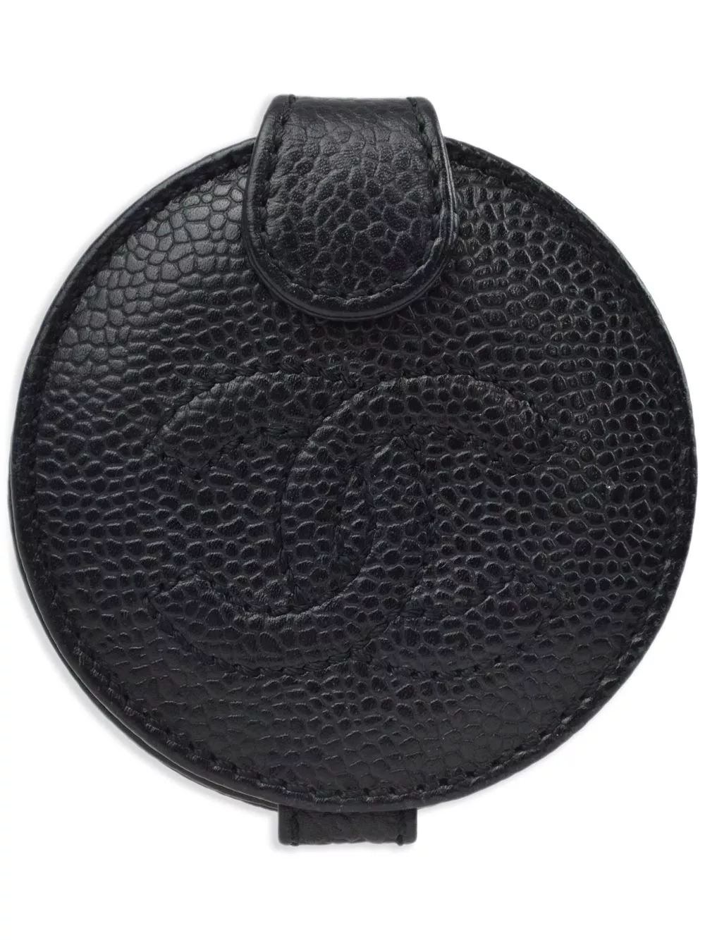 Cheap CHANEL 1990-2000s CC stitch compact mirror Women 0129