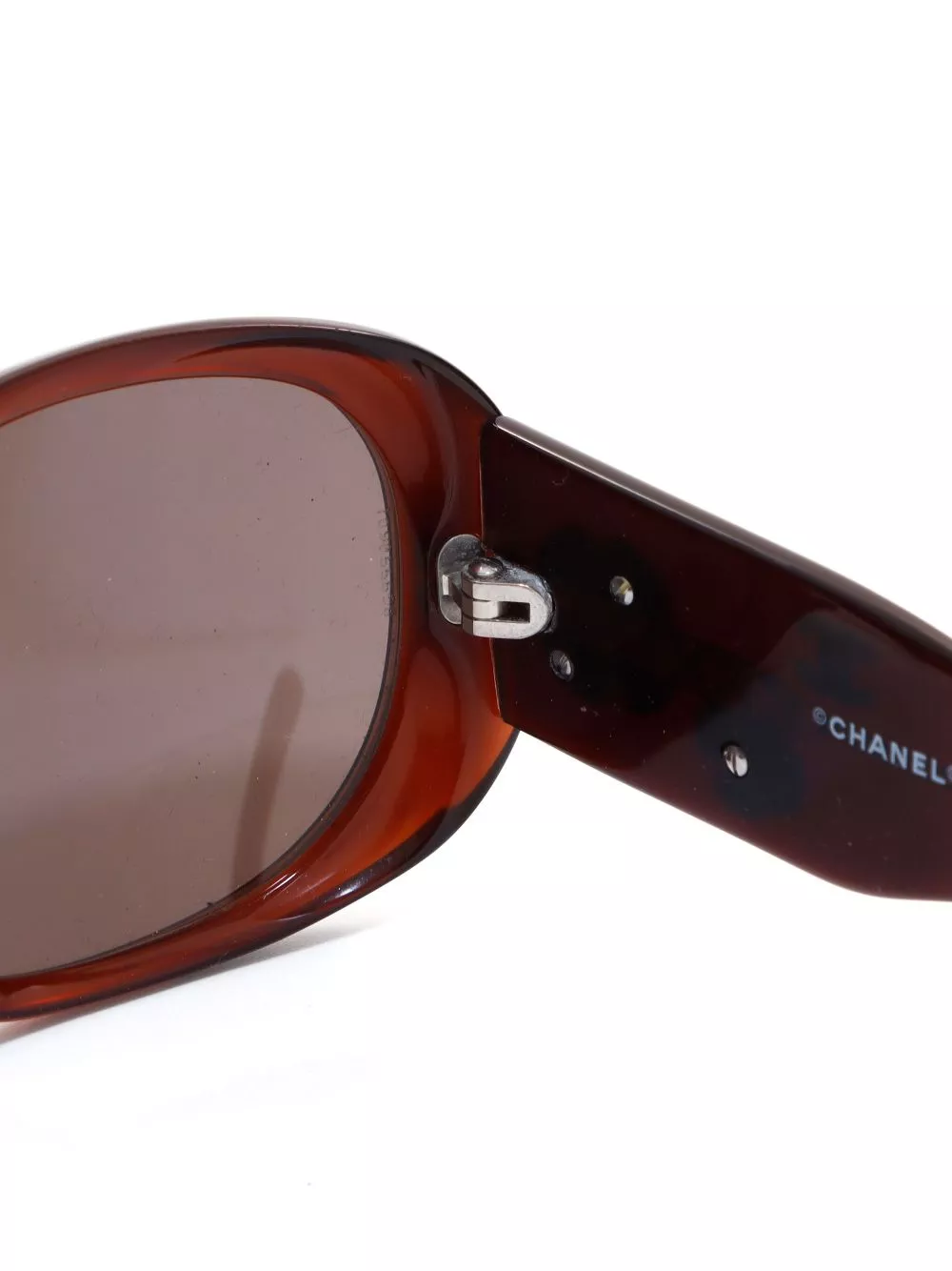 Affordable CHANEL 2000s Icons detailing oval-framed sunglasses Women 0113