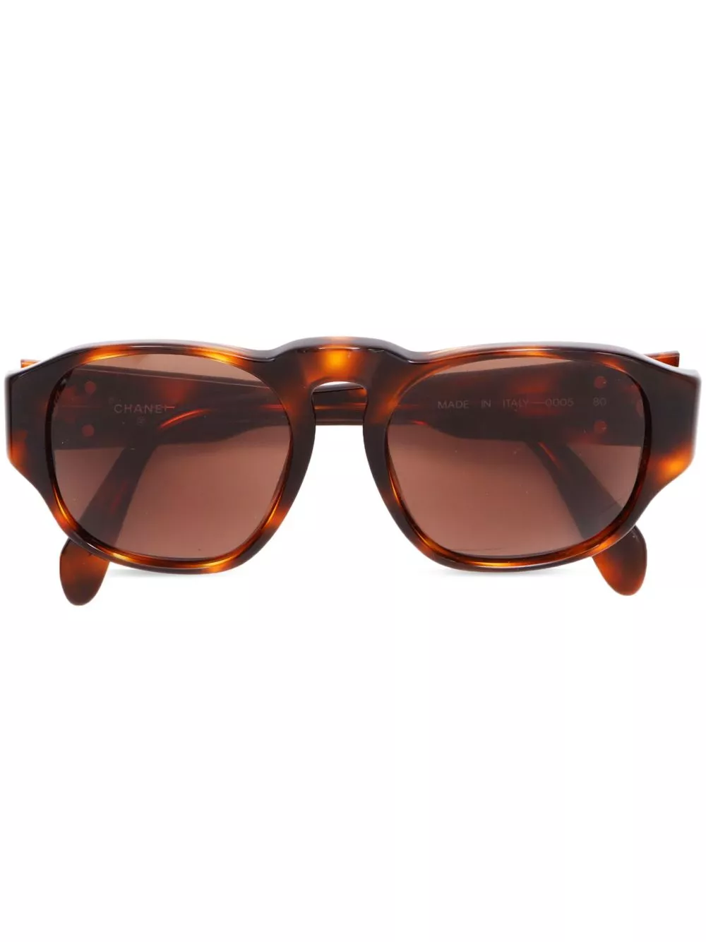 Cheap CHANEL 2000s CC plaque tortoiseshell sunglasses Women 0126