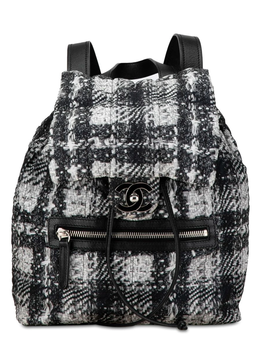 Cheap 2013-2014 Printed Women CHANEL Tweed backpack Nylon CC 0220