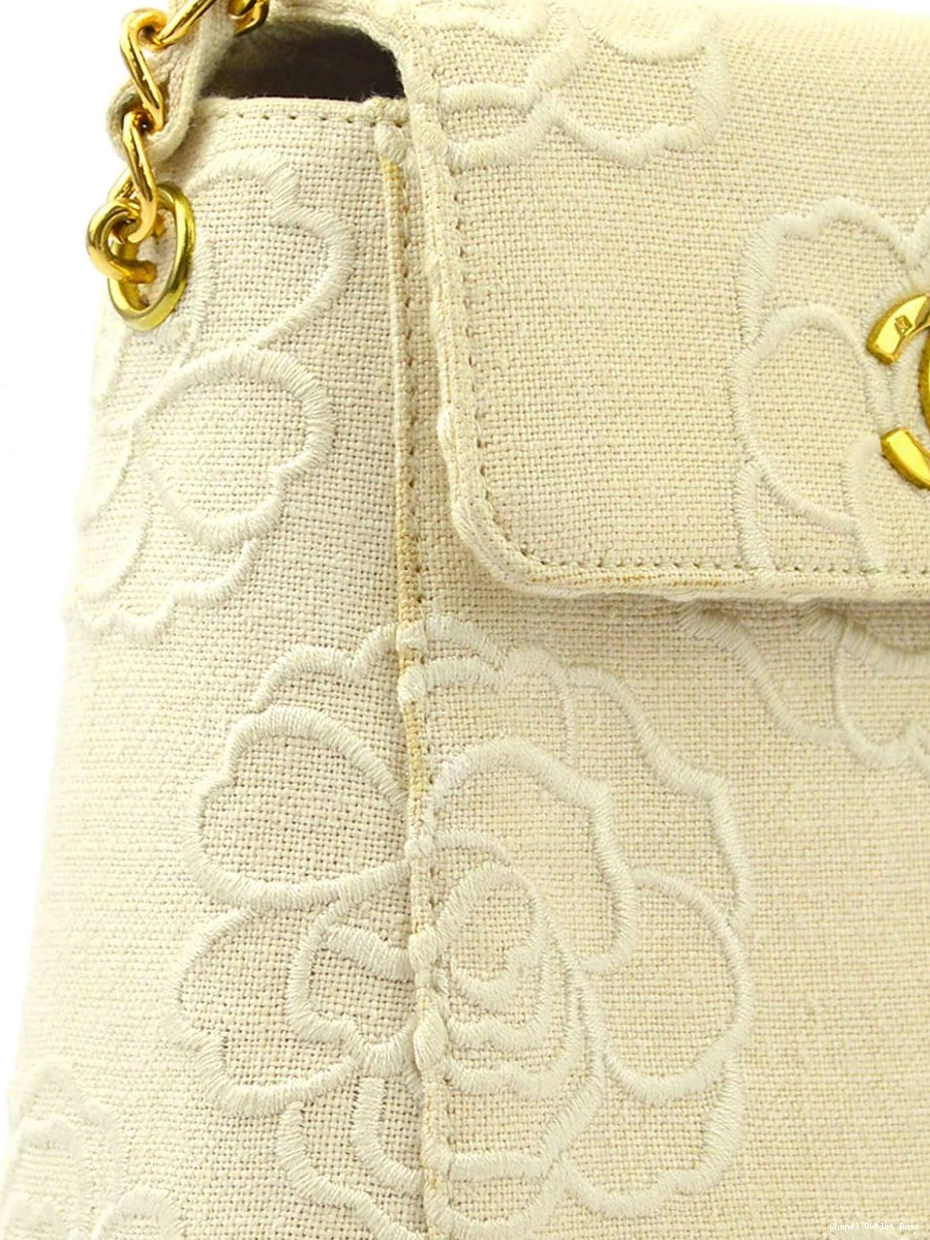 Affordable embroidered bag Women Camellia CHANEL shoulder 1998 0214