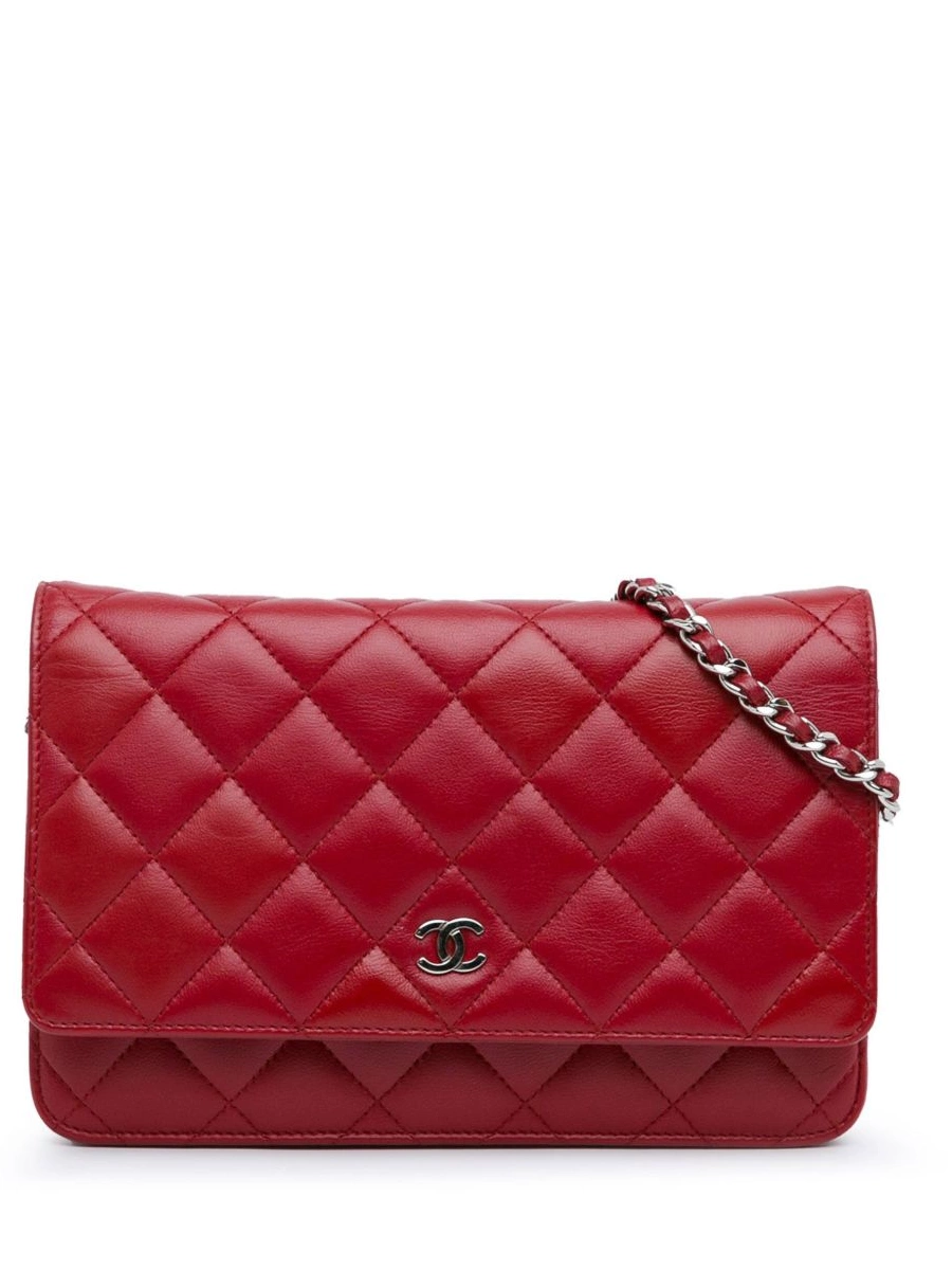 Affordable Lambskin Wallet on crossbody Chain Women bag CHANEL Classic 2014 0220