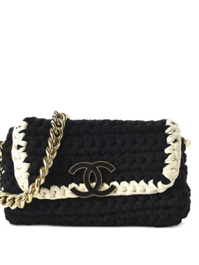 Affordable medium Women Flap Crochet CHANEL shoulder bag 0215