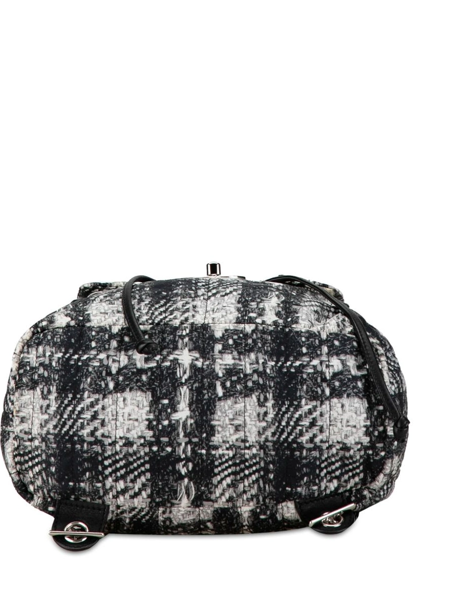 Cheap 2013-2014 Printed Women CHANEL Tweed backpack Nylon CC 0220