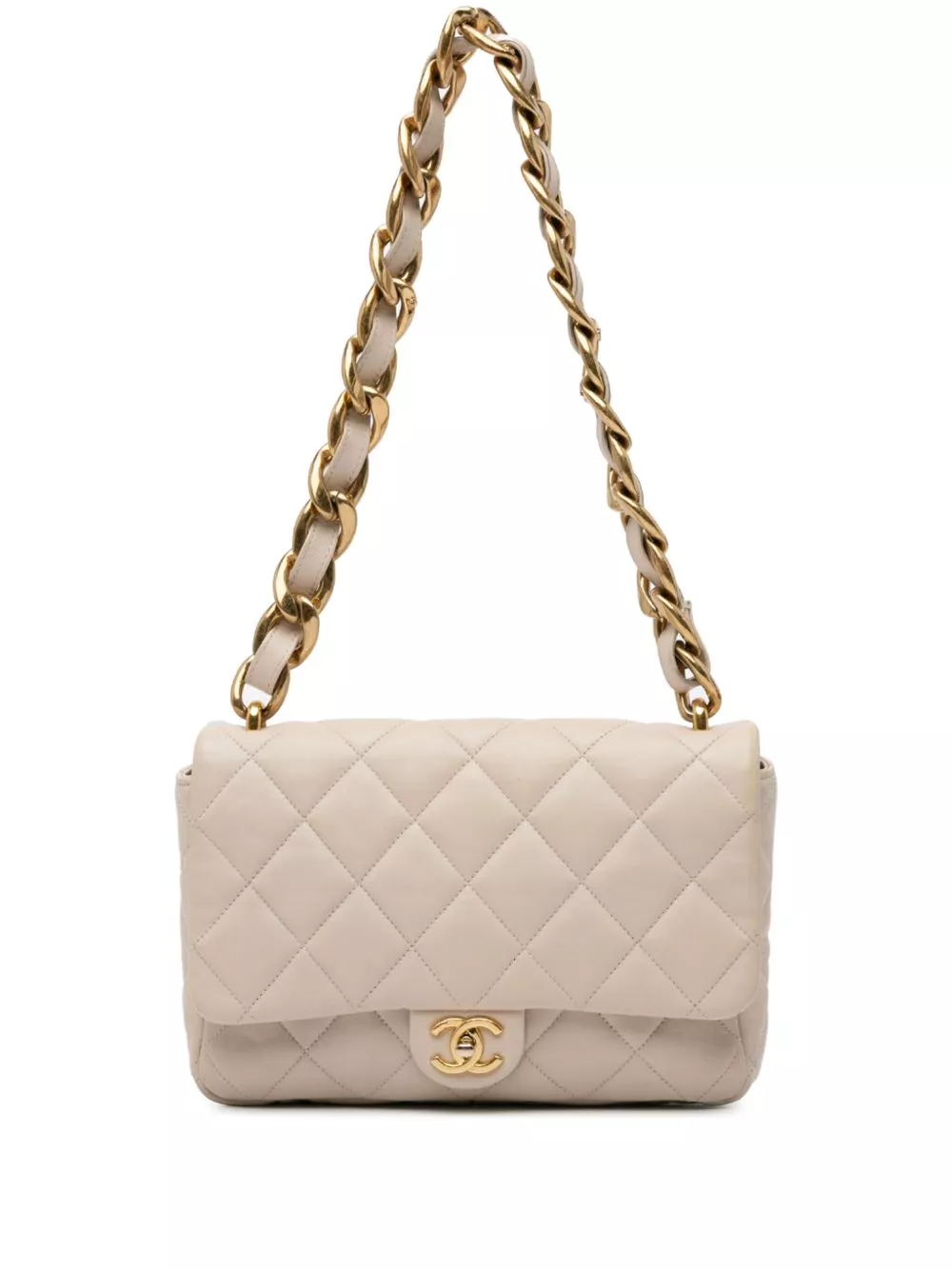 Cheap CHANEL 2021-2024 Large Quilted Lambskin Funky Town Flap shoulder bag Women 0203