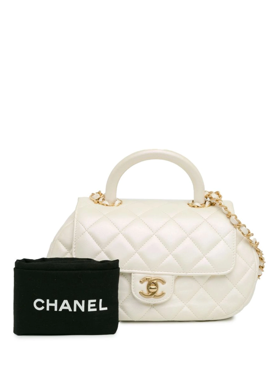 Affordable satchel Women Top CC Flap 2021-2023 CHANEL Handle Lambskin Quilted 0222