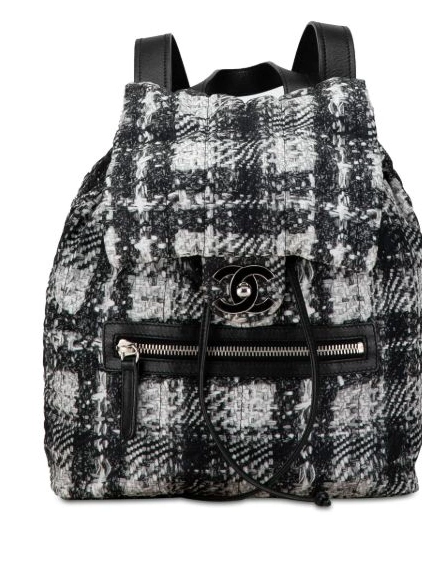 Cheap 2013-2014 Printed Women CHANEL Tweed backpack Nylon CC 0220