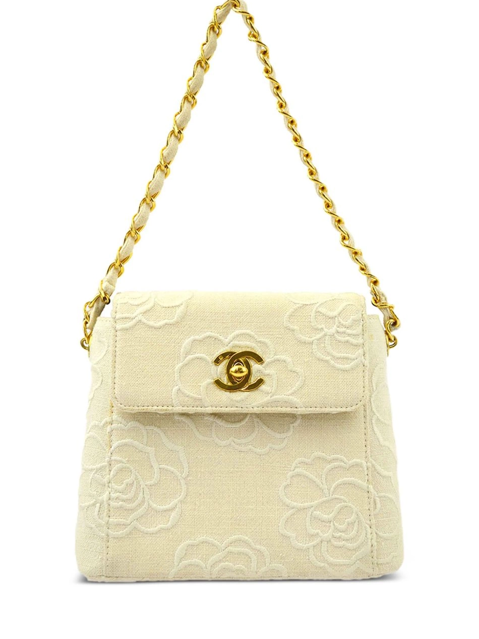 Affordable embroidered bag Women Camellia CHANEL shoulder 1998 0214