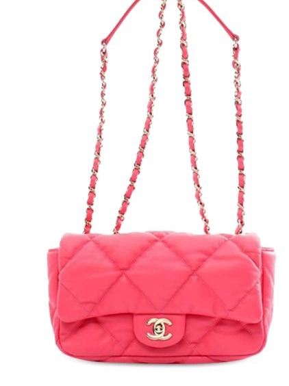 Affordable 2020 Flap Calfskin Women CHANEL Medium Quilted Bubbly crossbody bag 0222