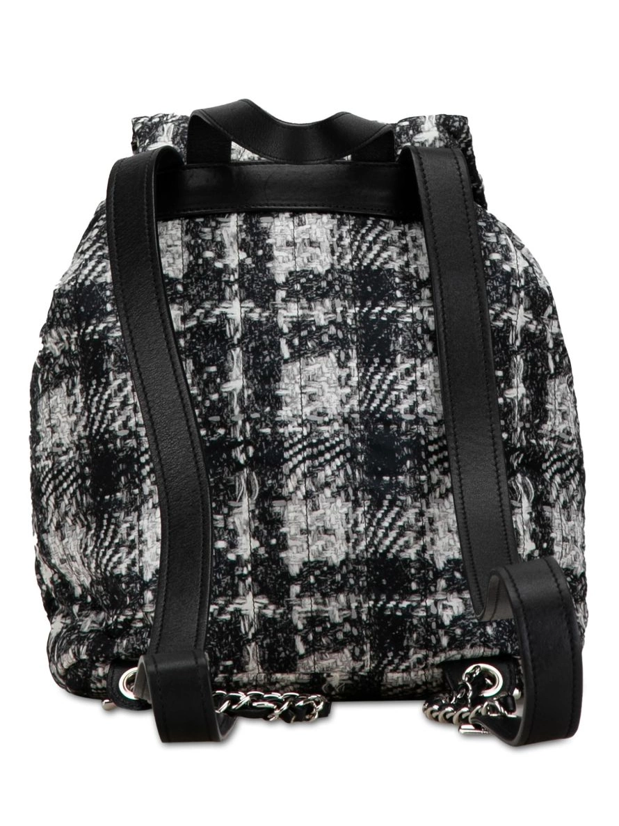 Cheap 2013-2014 Printed Women CHANEL Tweed backpack Nylon CC 0220