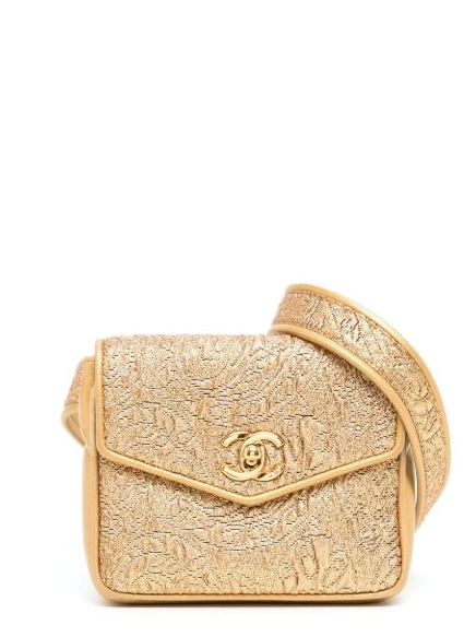 Cheap bag CHANEL belt Women 1992 metallic quilted 0214