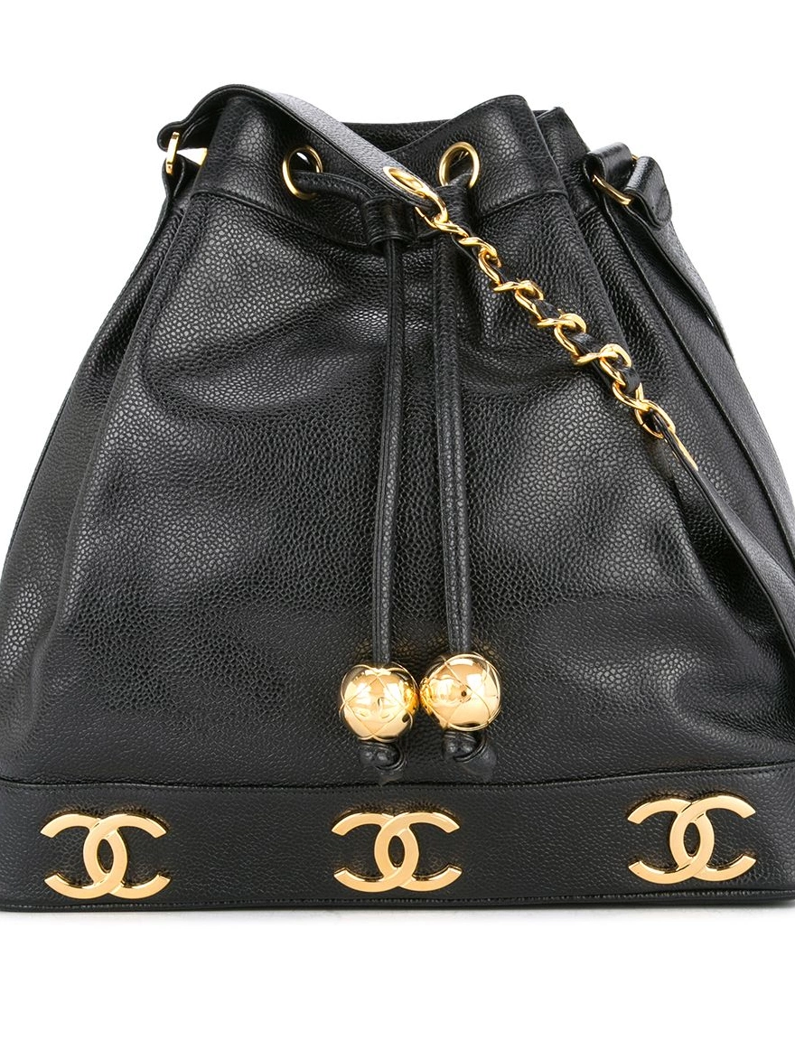 Affordable drawstring shoulder logos 1994-1996 bag CHANEL Women 0218